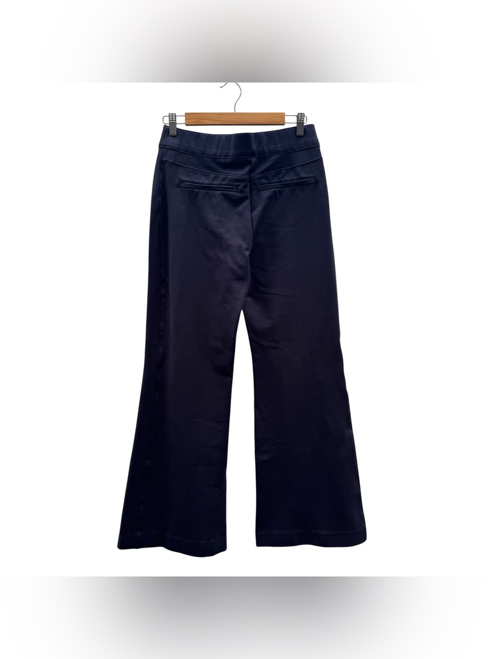 SPANX The Perfect Pant High Rise Flare Wide Leg Trouser Black Size Large Petite - Picture 11 of 15